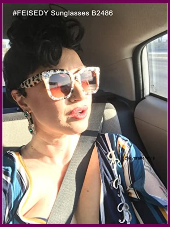 Vintage Butterfly Square Gradient Sunglasses with UV 400 Protection